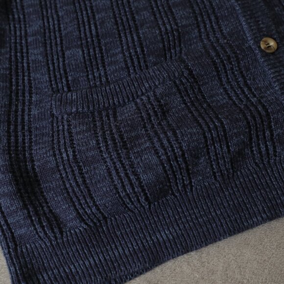 Basic Editions Blue Acrylic Cardigan (L) - Picture 3 of 10